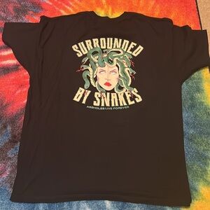 Assholes Live Forever Surrounded by Snakes Graphic Tee XXL